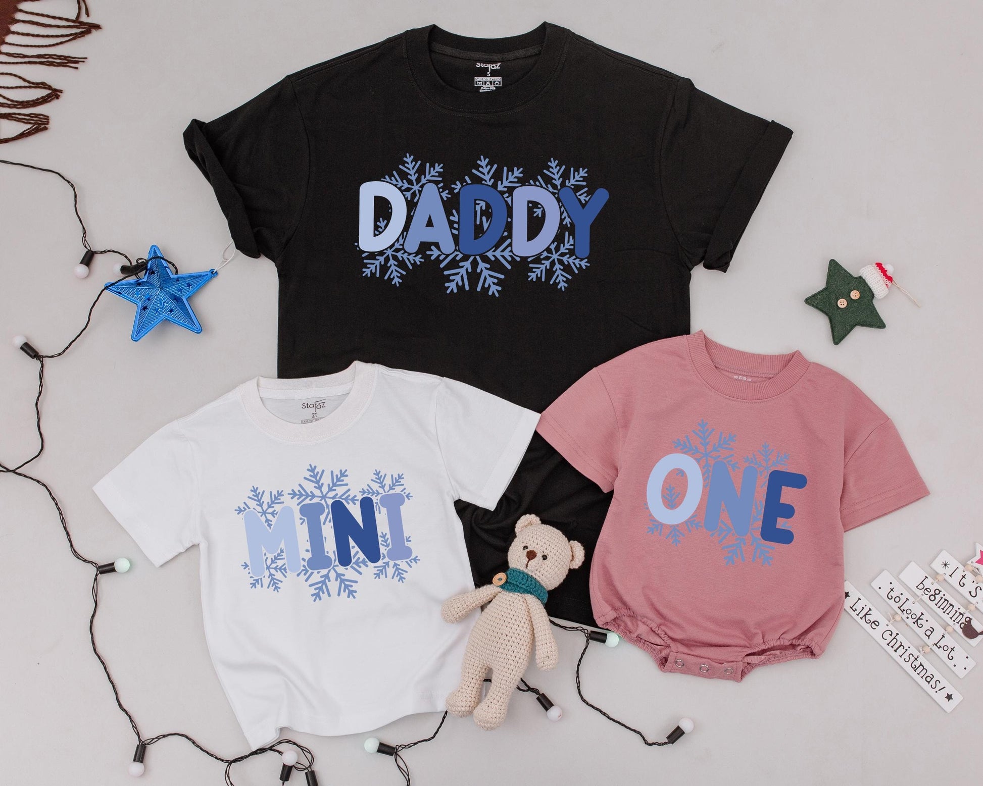 Winter One-derland Family Shirts: Matching Vintage Christmas Outfits