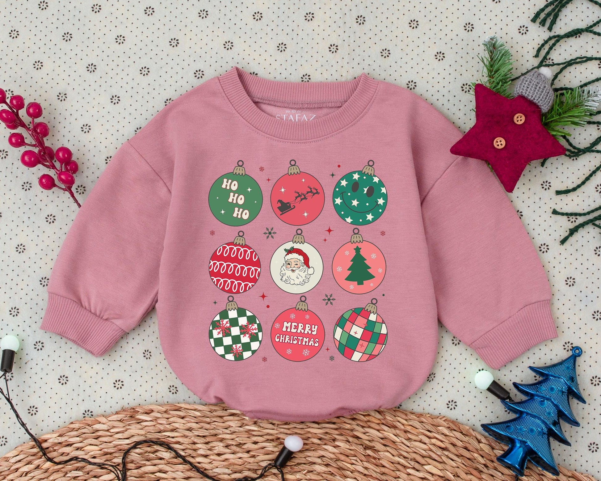 Vintage Christmas Romper - Baby's First Holiday Outfit & Gift