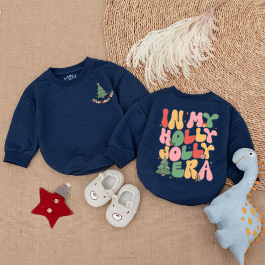 Festive Baby Christmas Romper and Sweatshirt Set for Newborns