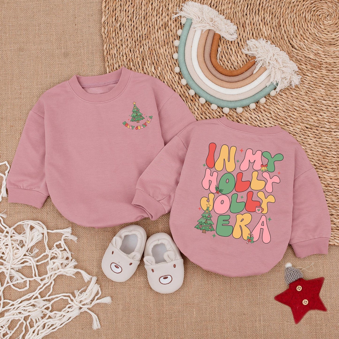 Festive Baby Christmas Romper and Sweatshirt Set for Newborns