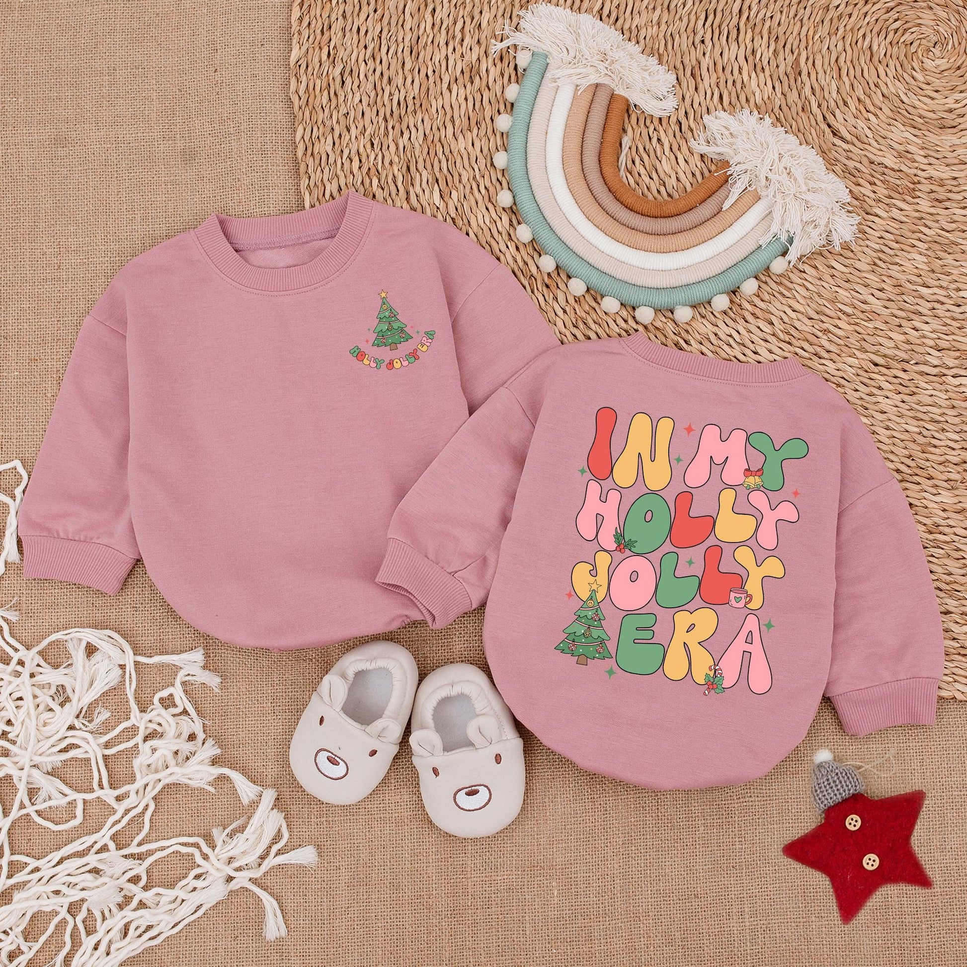 Festive Baby Christmas Romper and Sweatshirt Set for Newborns