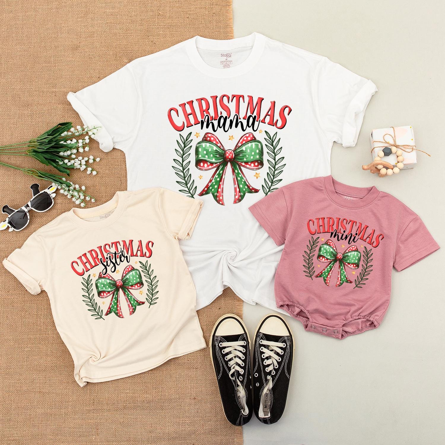 Matching Christmas Mom & Baby Outfits, Perfect Baby Shower Gift