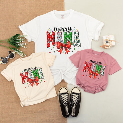 Mama and Mini Holiday Outfits: Matching Christmas Shirts for Family