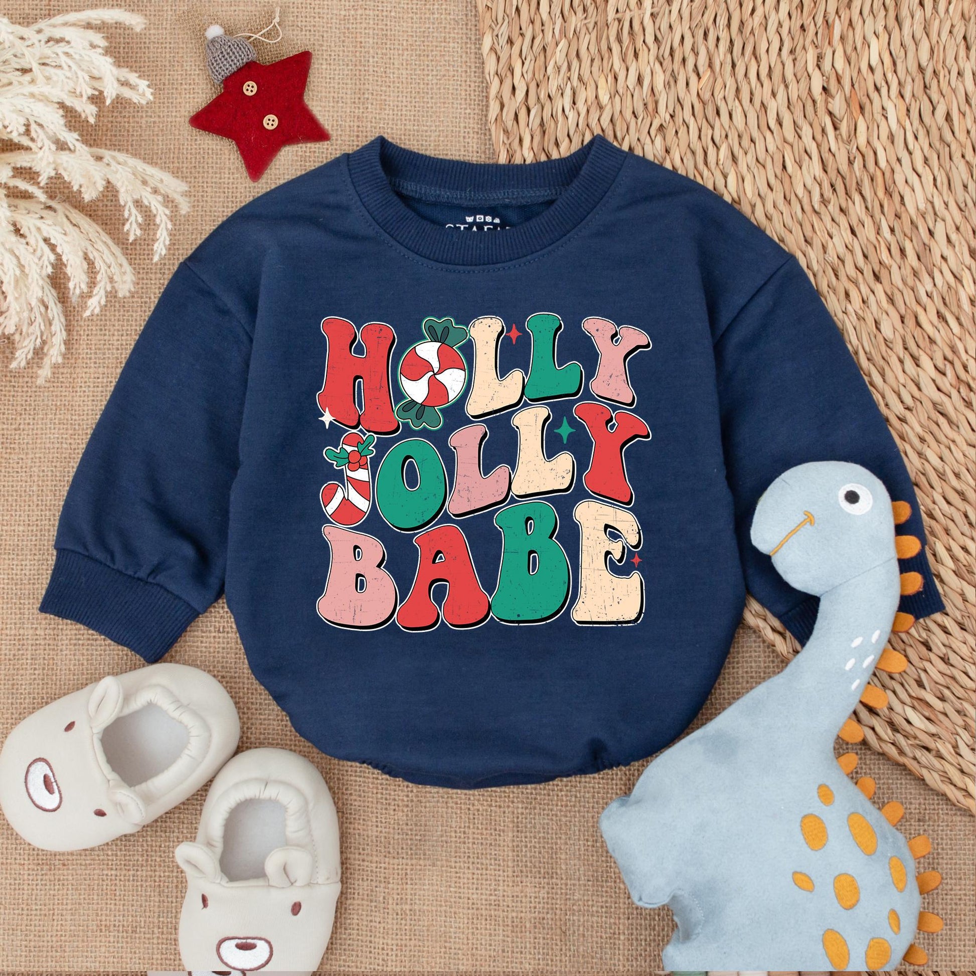 Festive Baby Romper Set: Cozy Christmas Outfit for Newborns