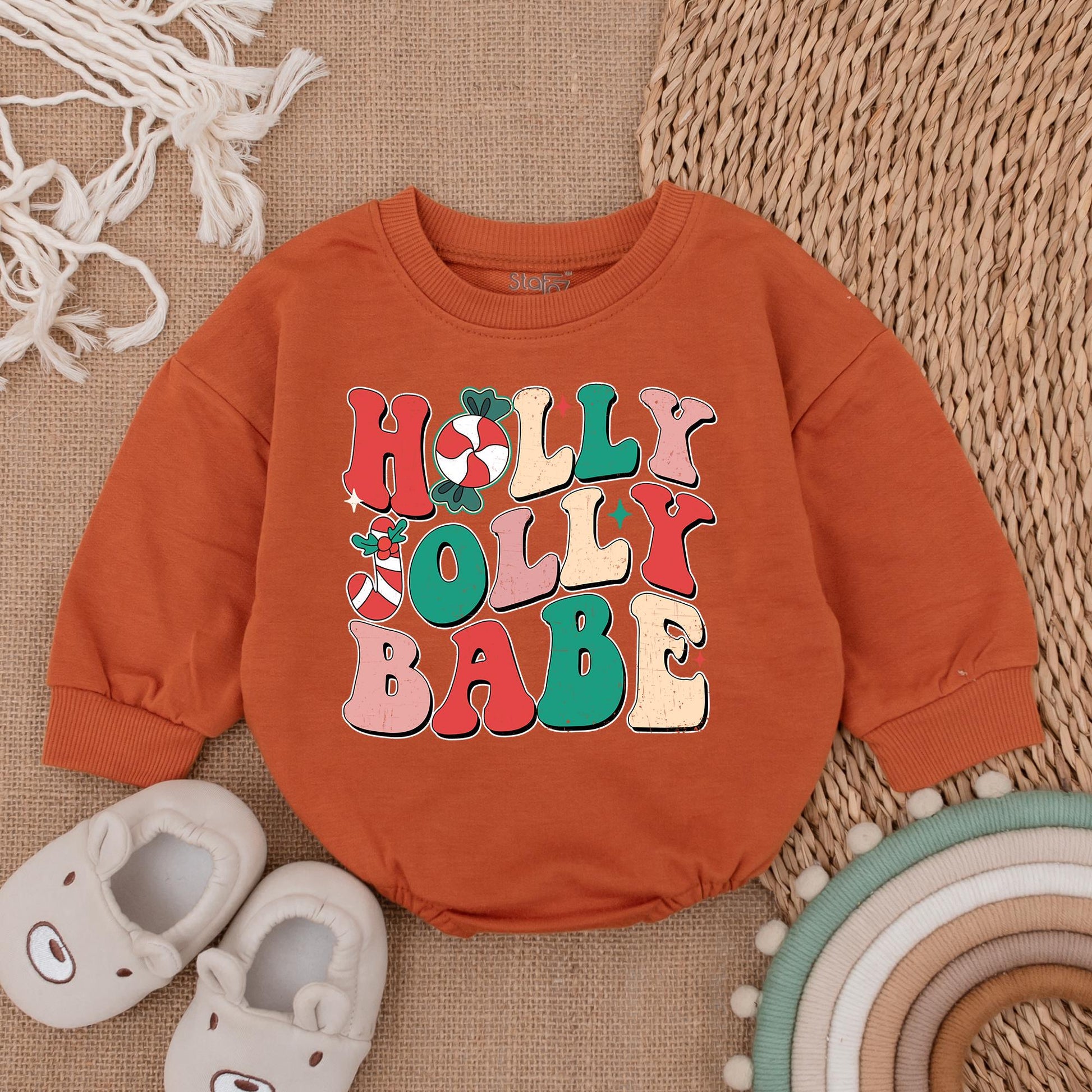 Festive Baby Romper Set: Cozy Christmas Outfit for Newborns