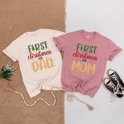 Festive First Christmas Family Outfit - Personalized T-Shirts Set