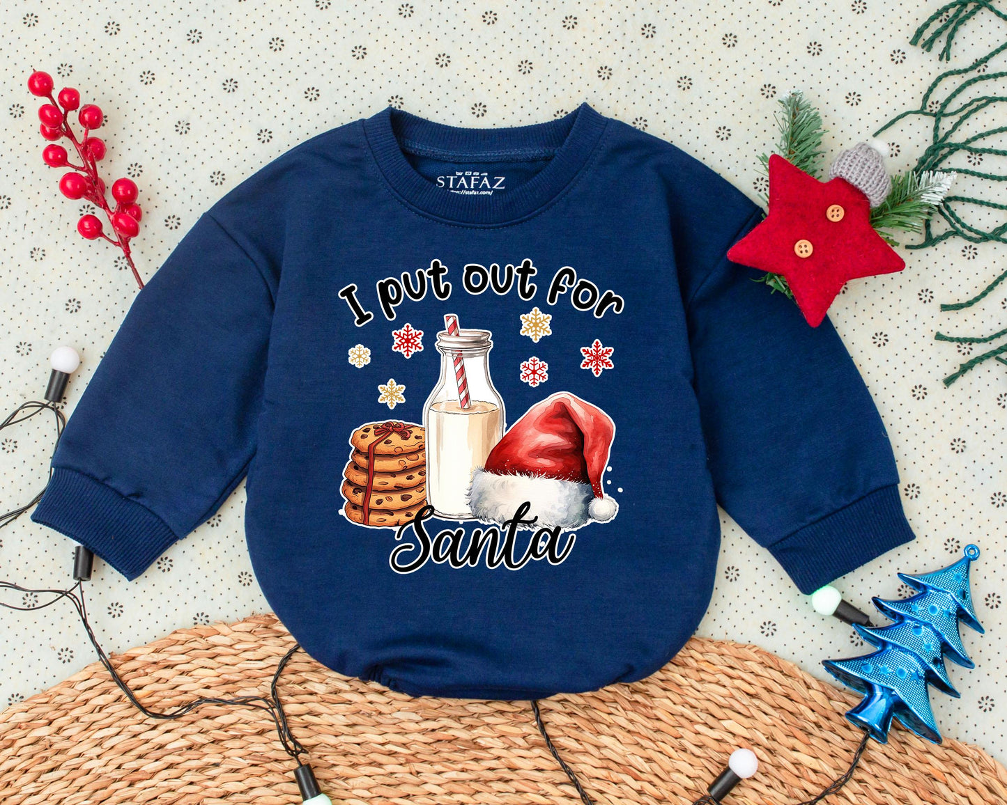 Santa's Baby Romper: Vintage Christmas Toddler Outfit & Gift Set