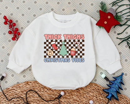 Vintage Christmas Romper: First Holiday Toddler Outfit & Gift