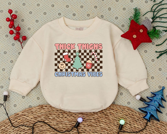 Vintage Christmas Romper: First Holiday Toddler Outfit & Gift