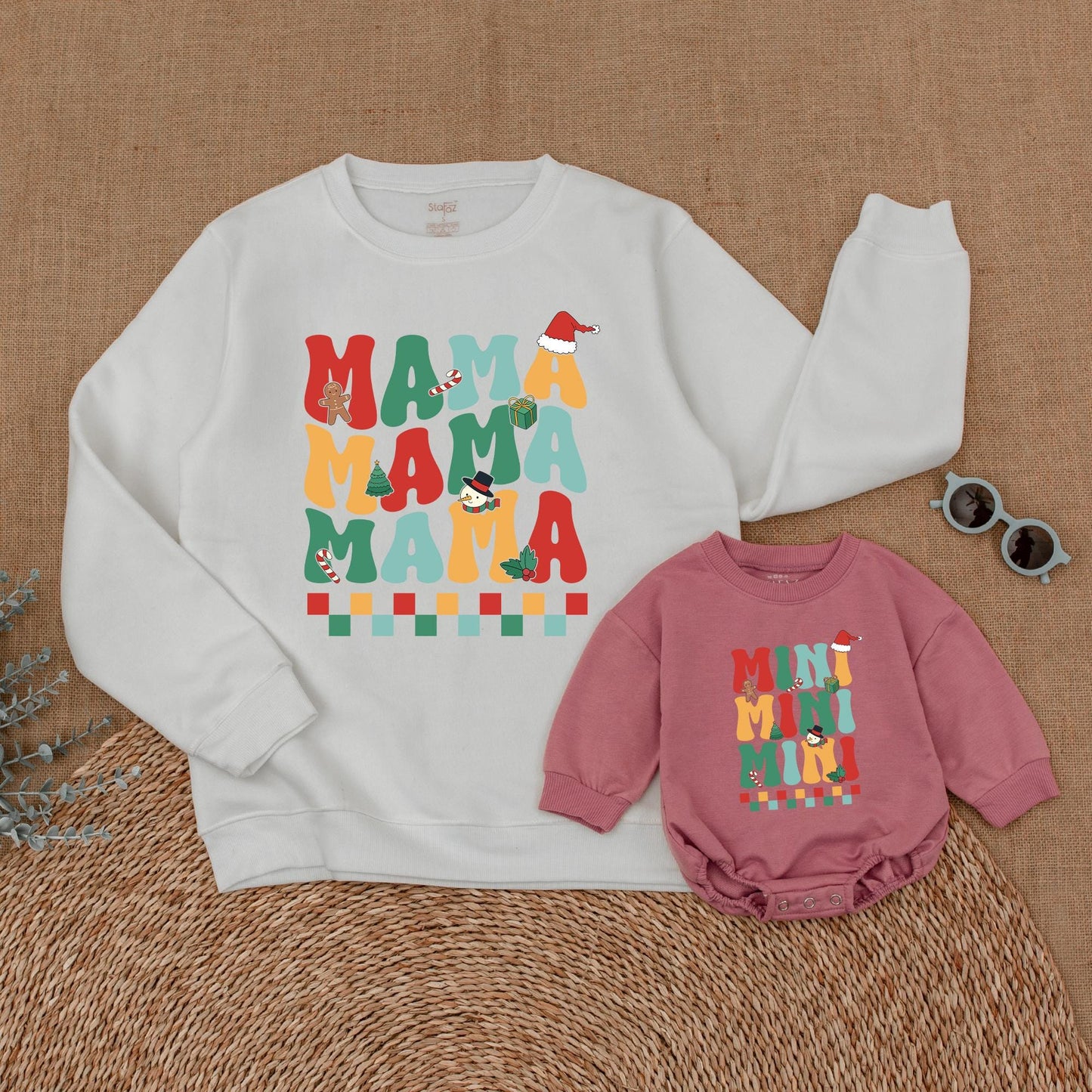 Matching Christmas Sweatshirts for Mommy, Mini, & Family Outfits