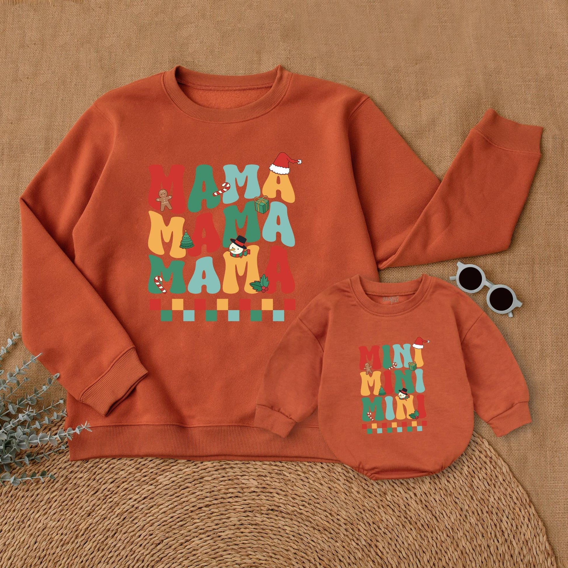 Matching Christmas Sweatshirts for Mommy, Mini, & Family Outfits
