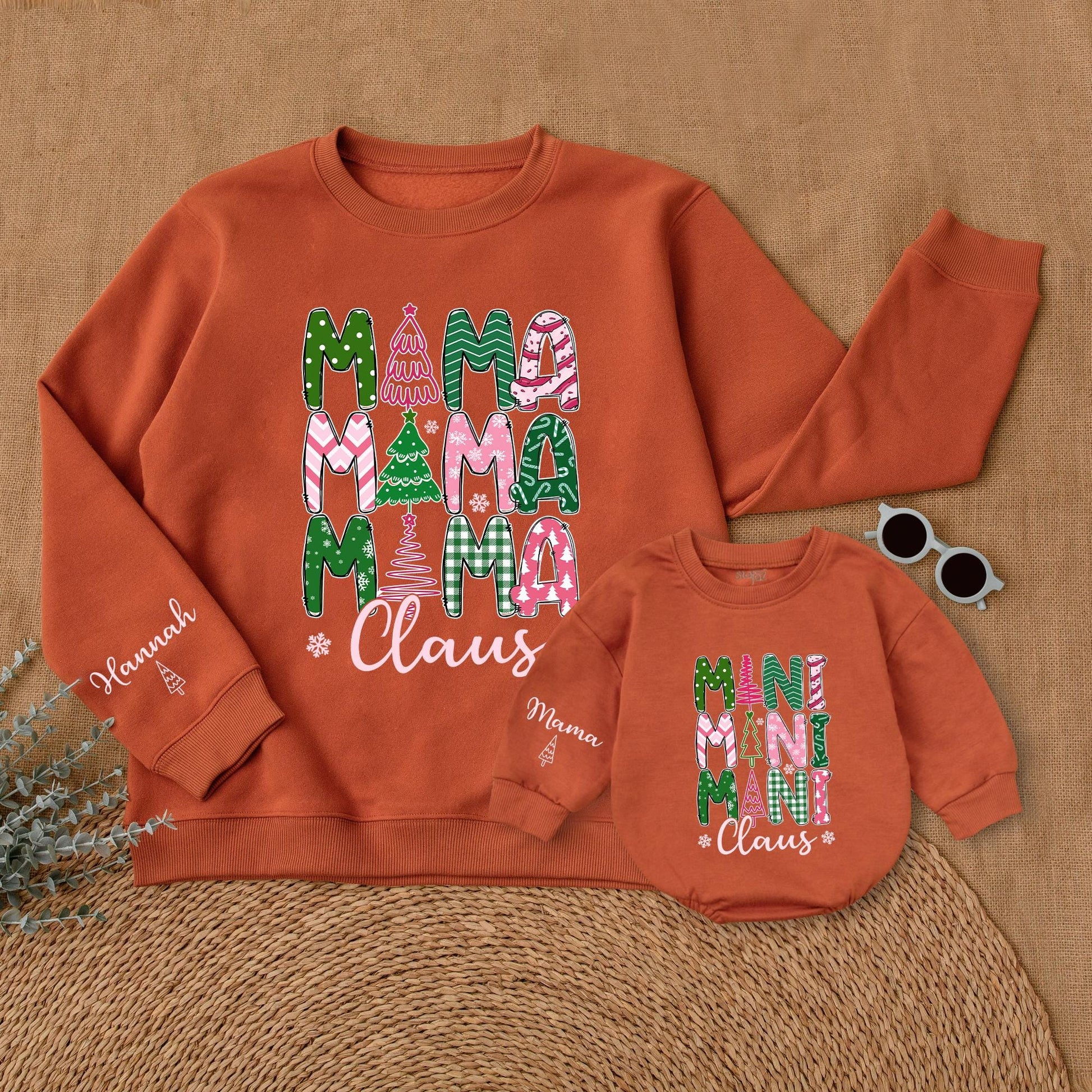 Matching Mommy and Me Christmas Sweatshirts – Family Holiday Outfit