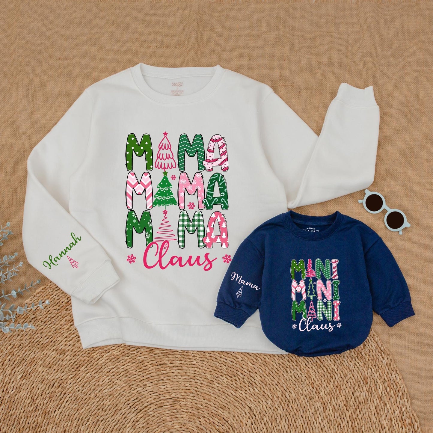 Matching Mommy and Me Christmas Sweatshirts – Family Holiday Outfit