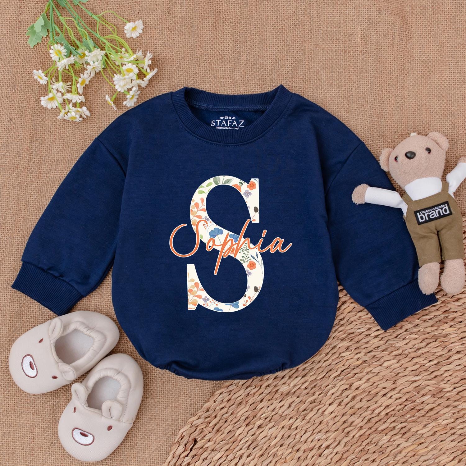 Custom Baby Romper - Personalized Name Outfit, Alphabet Baby Apparel  