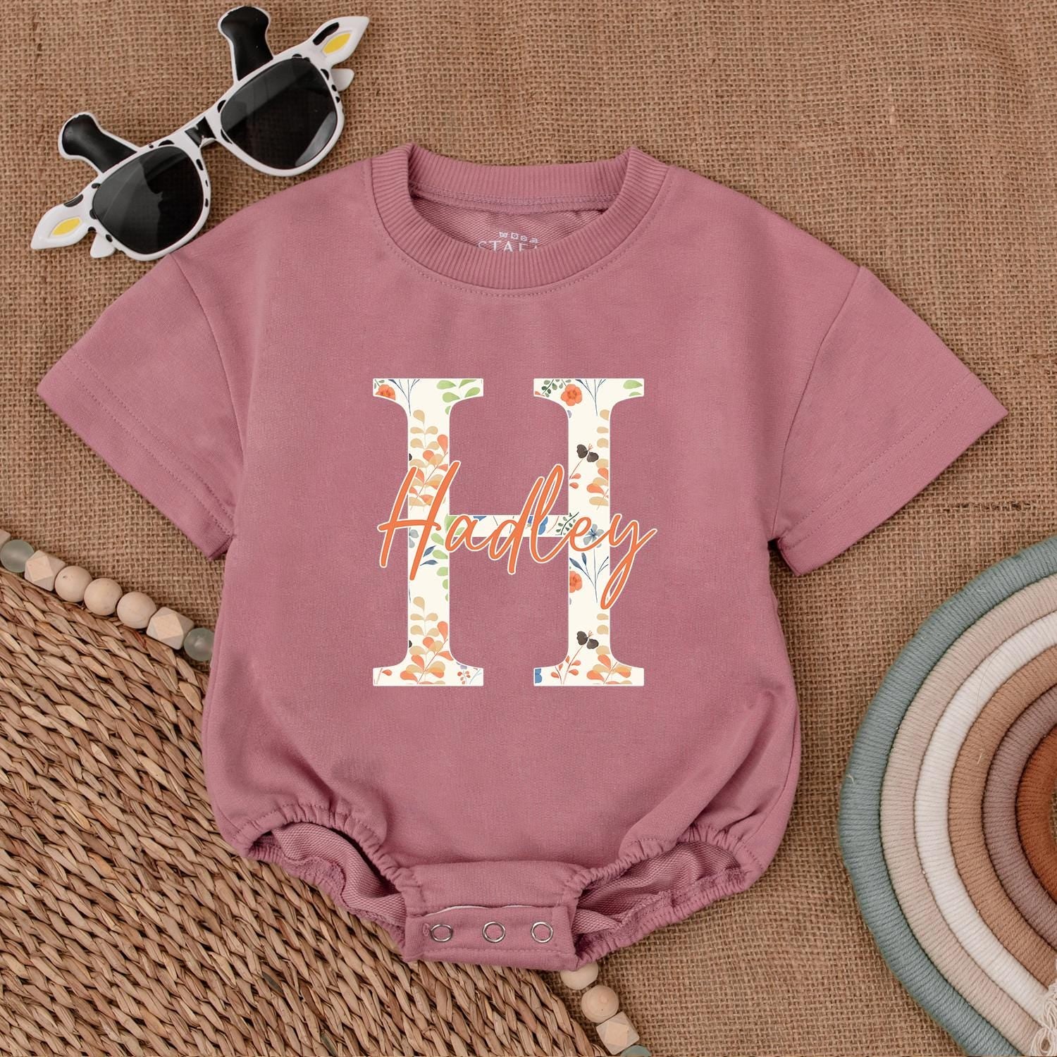 Custom Baby Romper - Personalized Name Outfit, Alphabet Baby Apparel  