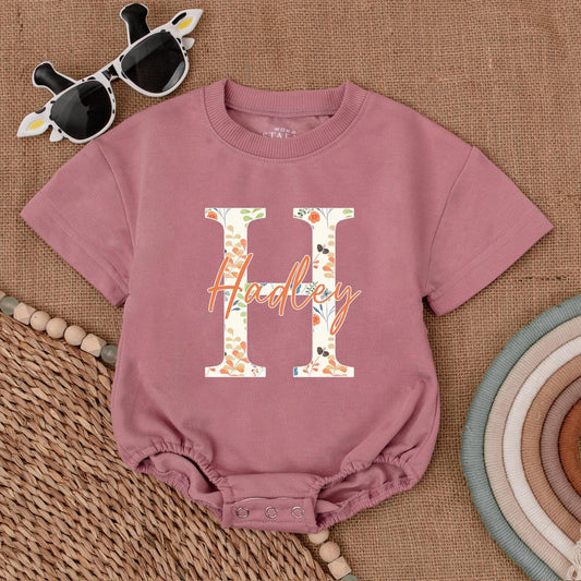Custom Baby Romper - Personalized Name Outfit, Alphabet Baby Apparel  