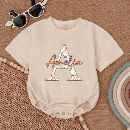 Custom Baby Romper - Personalized Name Outfit, Alphabet Baby Apparel  