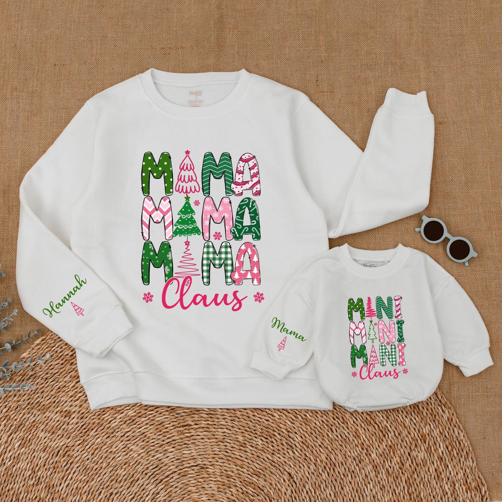 Matching Mommy and Me Christmas Sweatshirts – Family Holiday Outfit