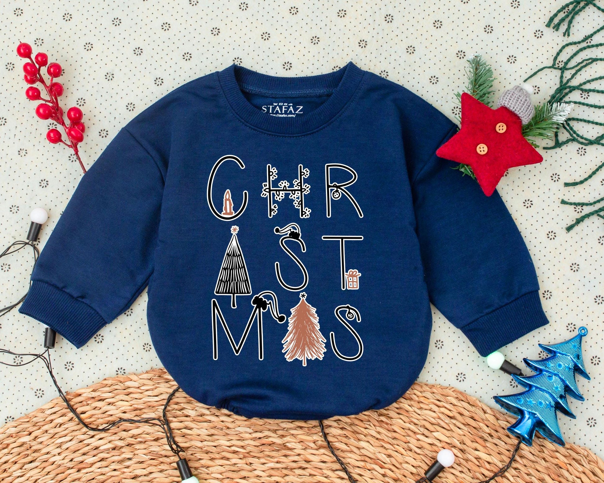 Vintage Boho Bubble Romper: First Christmas Baby & Toddler Outfit  
