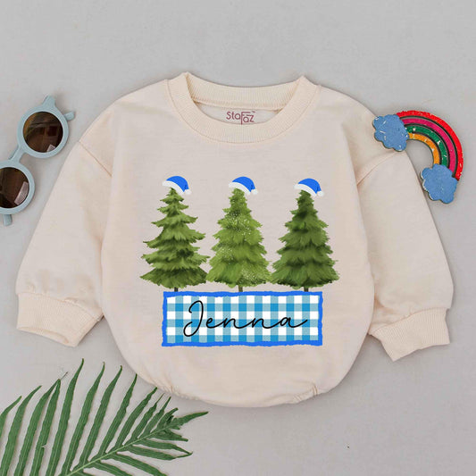 Retro Christmas Bubble Romper – Baby's 1st Holiday Outfit & Gift  