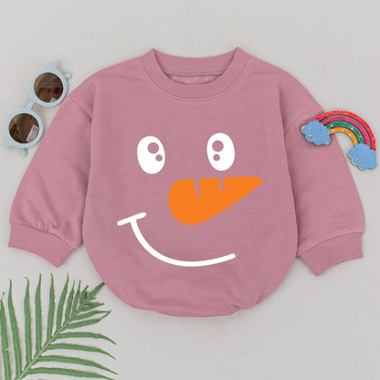 Baby's 1st Xmas Romper for Girls | Snowman Outfit & Shower Gift