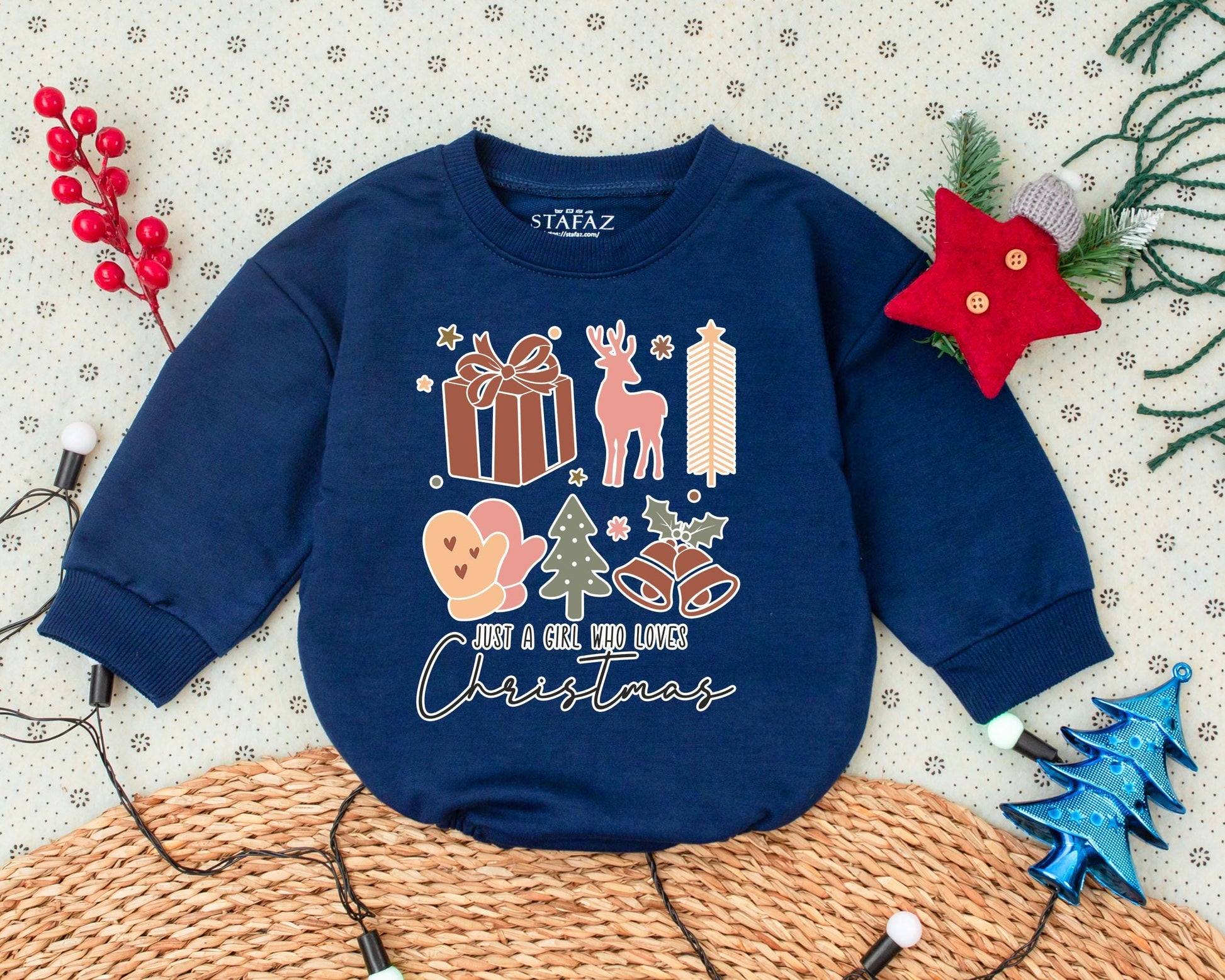 Girl's First Christmas Romper & Toddler Sweatshirt | Baby Gift  