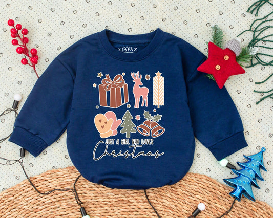 Girl's First Christmas Romper & Toddler Sweatshirt | Baby Gift  