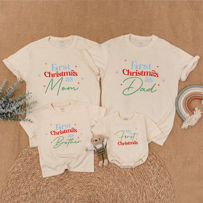 Matching Family Christmas Shirts: Mom, Baby & First Xmas Outfits