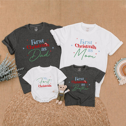 Matching Family Christmas Shirts: Mom, Baby & First Xmas Outfits