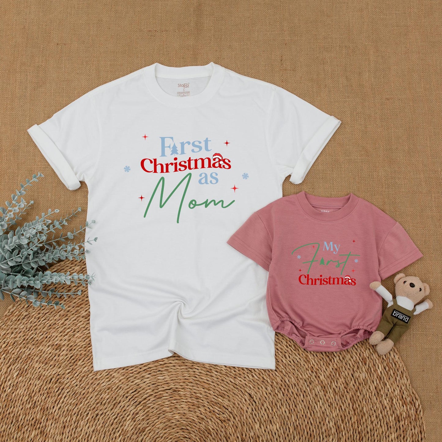 Matching Family Christmas Shirts: Mom, Baby & First Xmas Outfits