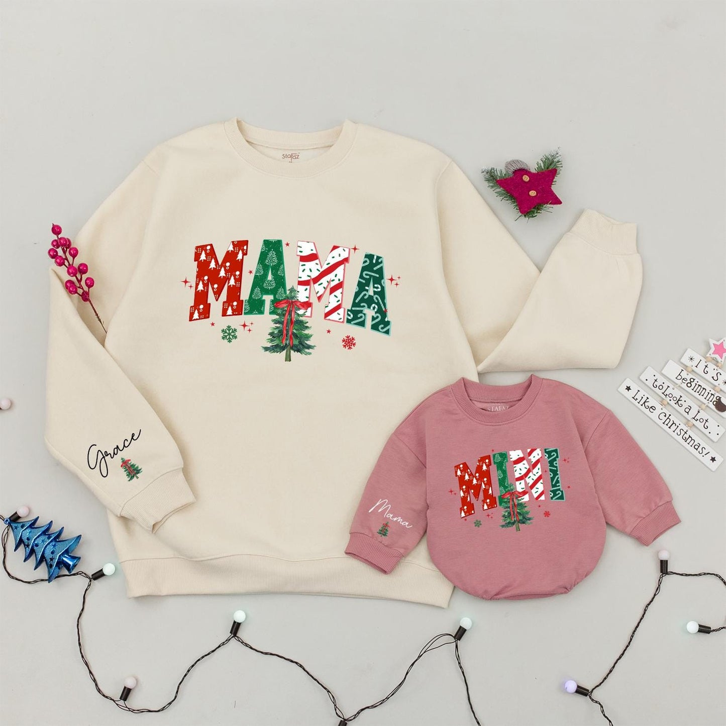 Matching Christmas Sweaters for Mom and Baby - Trendy Holiday Gift