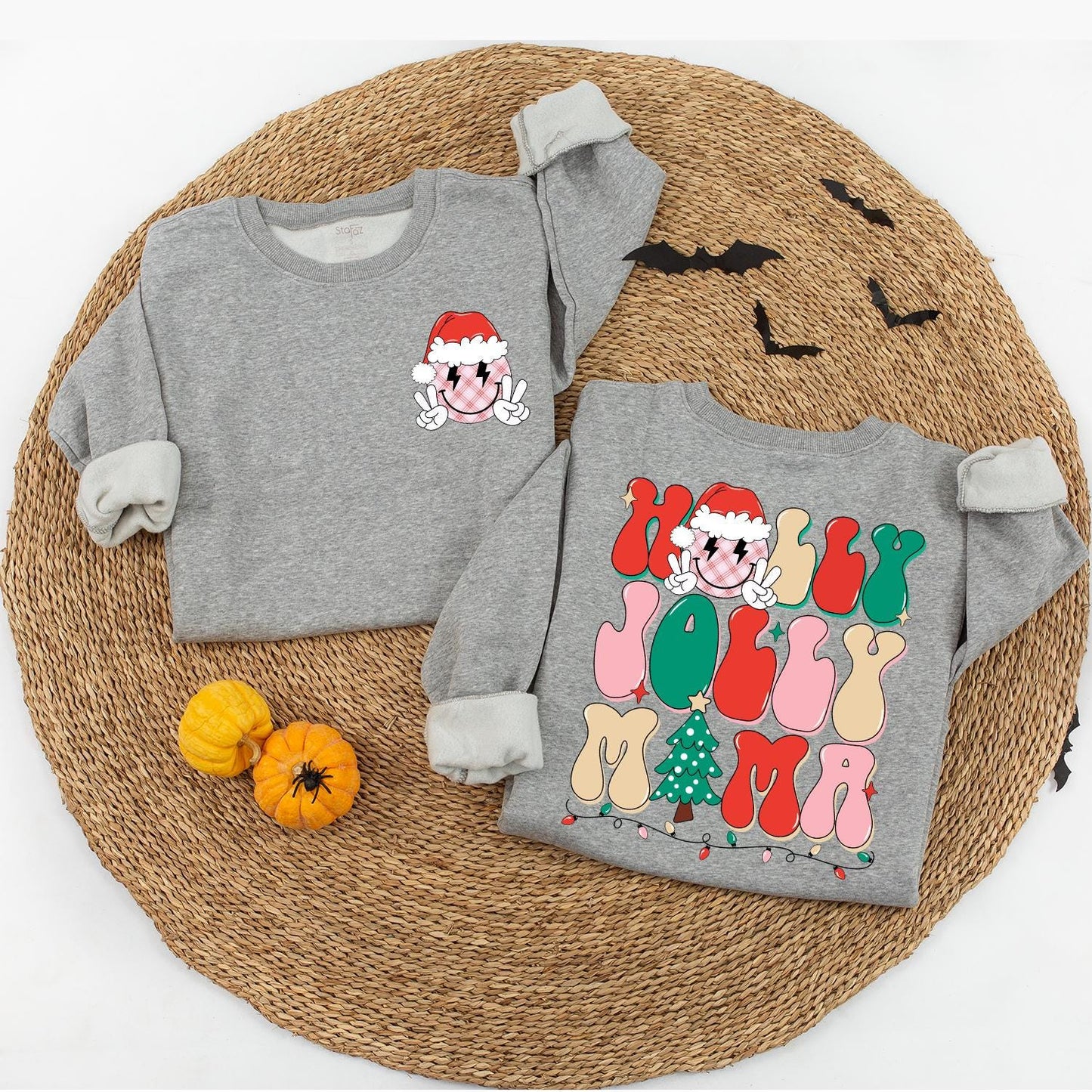 Holly Jolly Mom & Baby Sweaters, Family Christmas Sweatshirts, Trendy