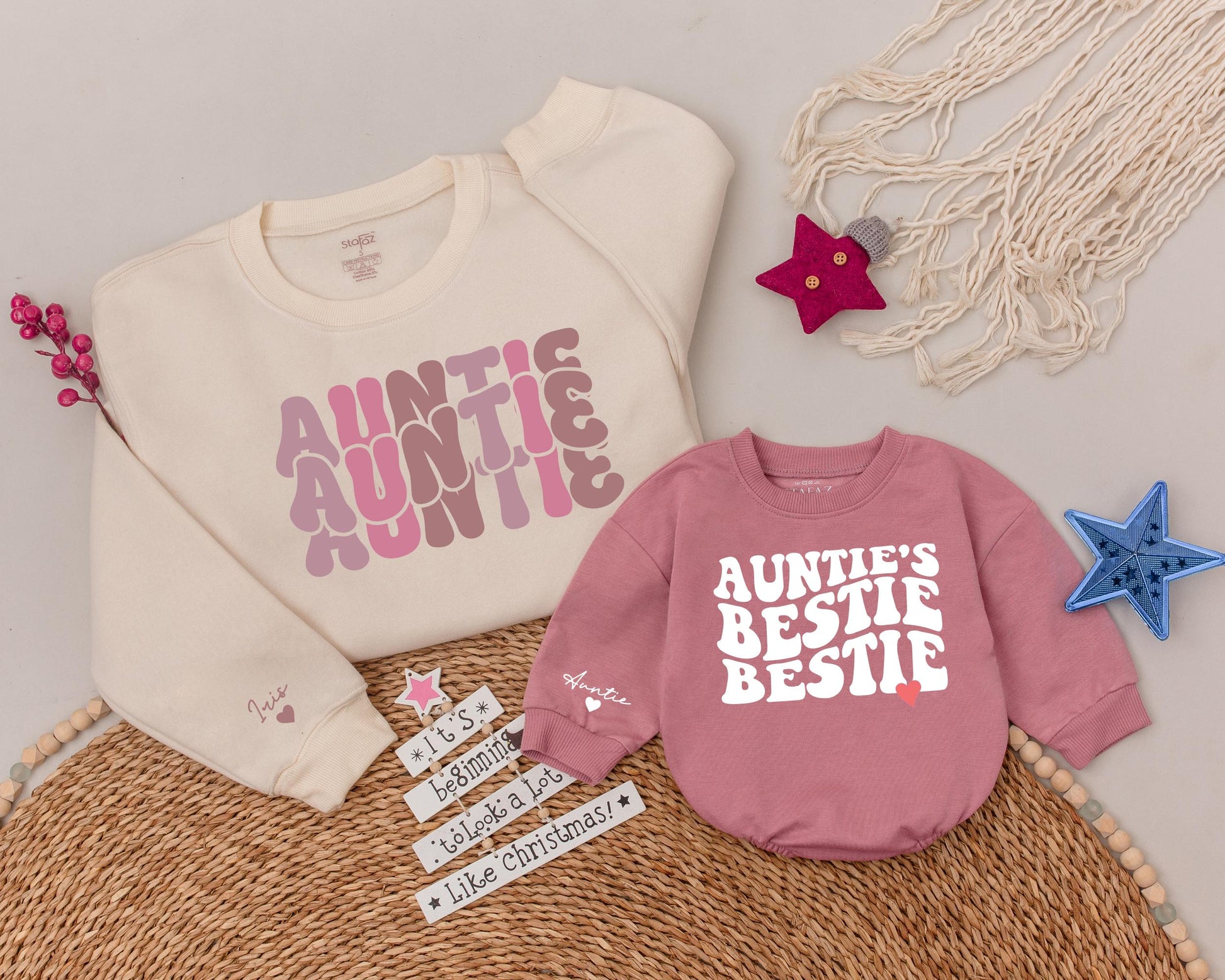 Matching Auntie & Niece Shirts, Custom Gifts for Family Bonds