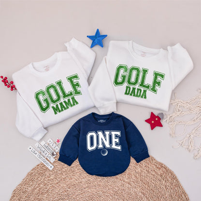 First Birthday Golf Themed Outfit, Family Matching Shirts Set