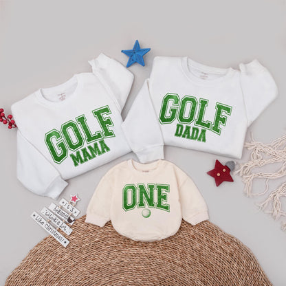 First Birthday Golf Themed Outfit, Family Matching Shirts Set