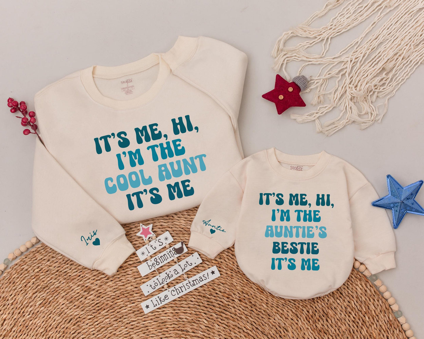 Matching Aunt and Baby Shirts, Perfect New Aunt Gift Set