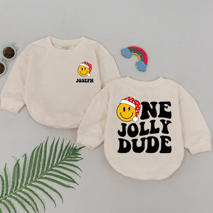 Custom 1st Christmas Romper - Personalized Baby Shower Gift Outfit
