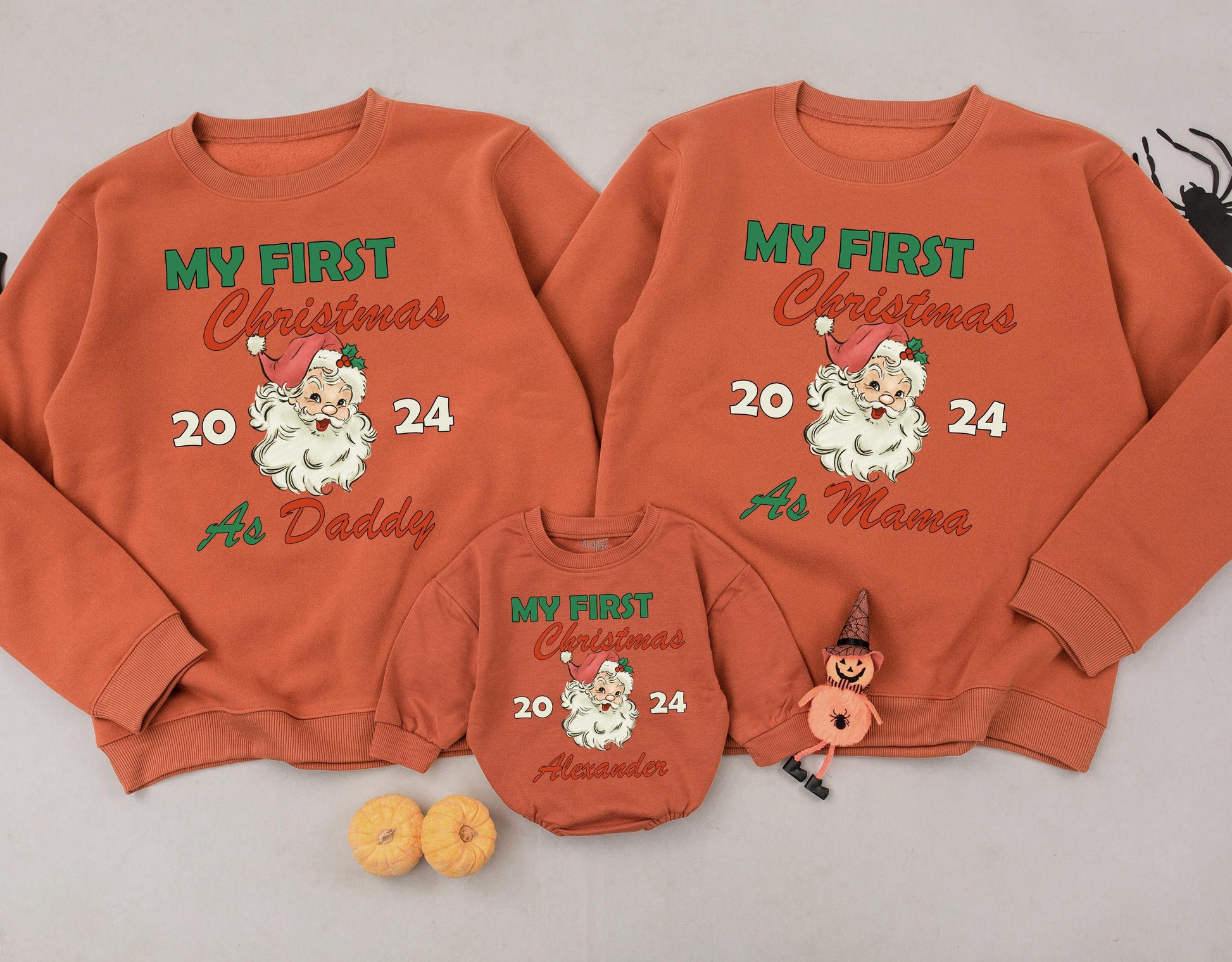 Matching Family Christmas Sweatshirt - First Christmas as Parents