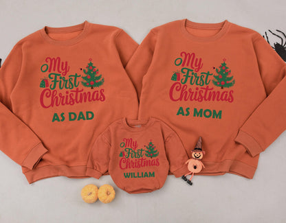 Matching Family Christmas Sweatshirts - Our First 2024 Celebration