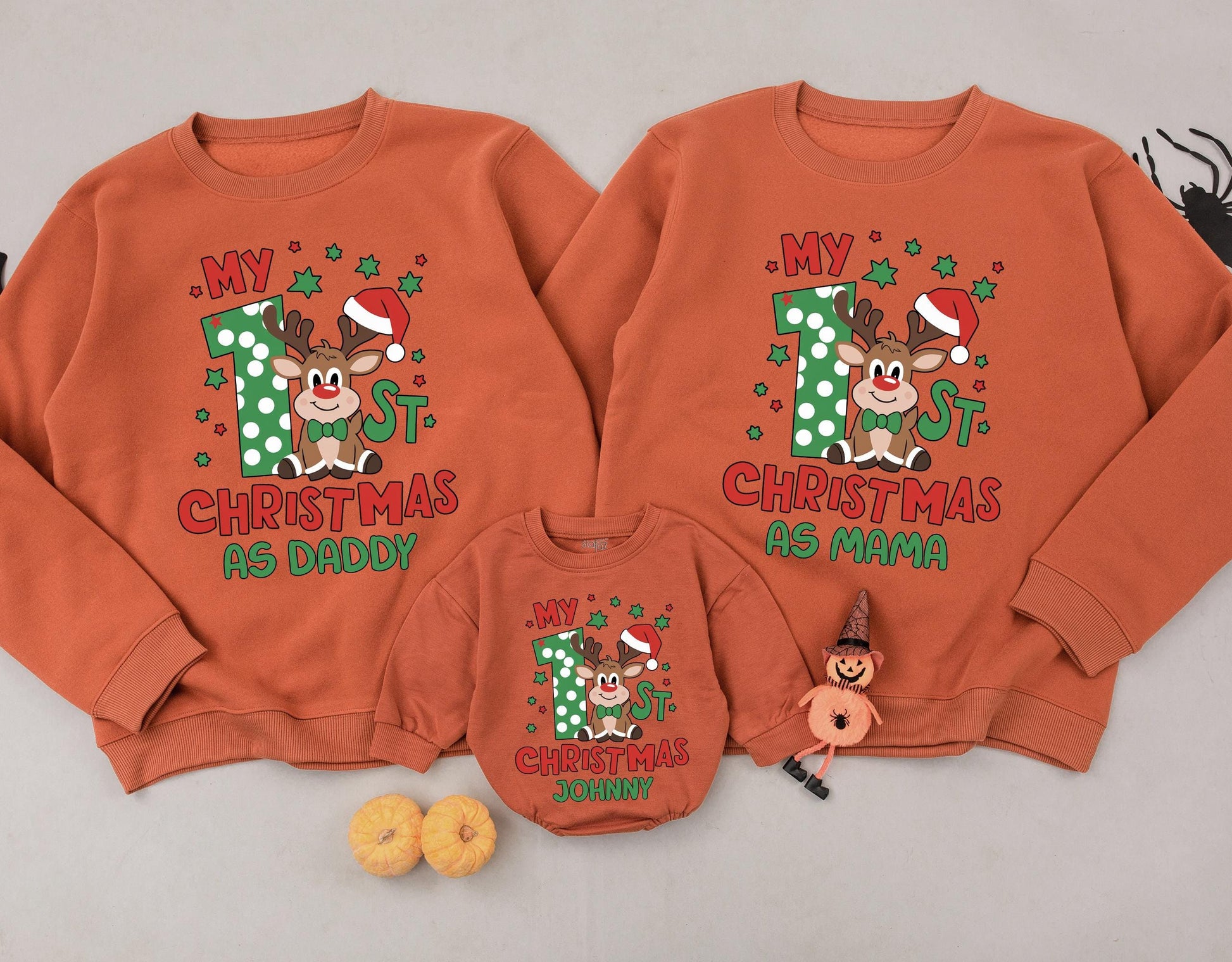 First Christmas Family Sweatshirt Set: Funny Holiday Tee & Gift