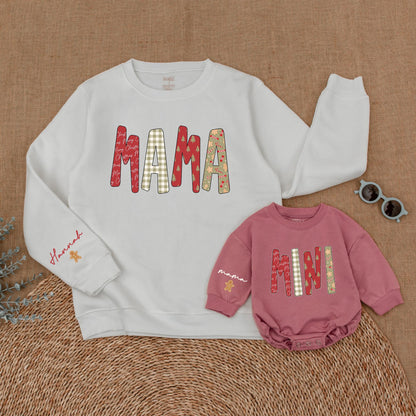 Mommy & Me Retro Christmas Sweatshirts: Family Matching Holiday Outfits