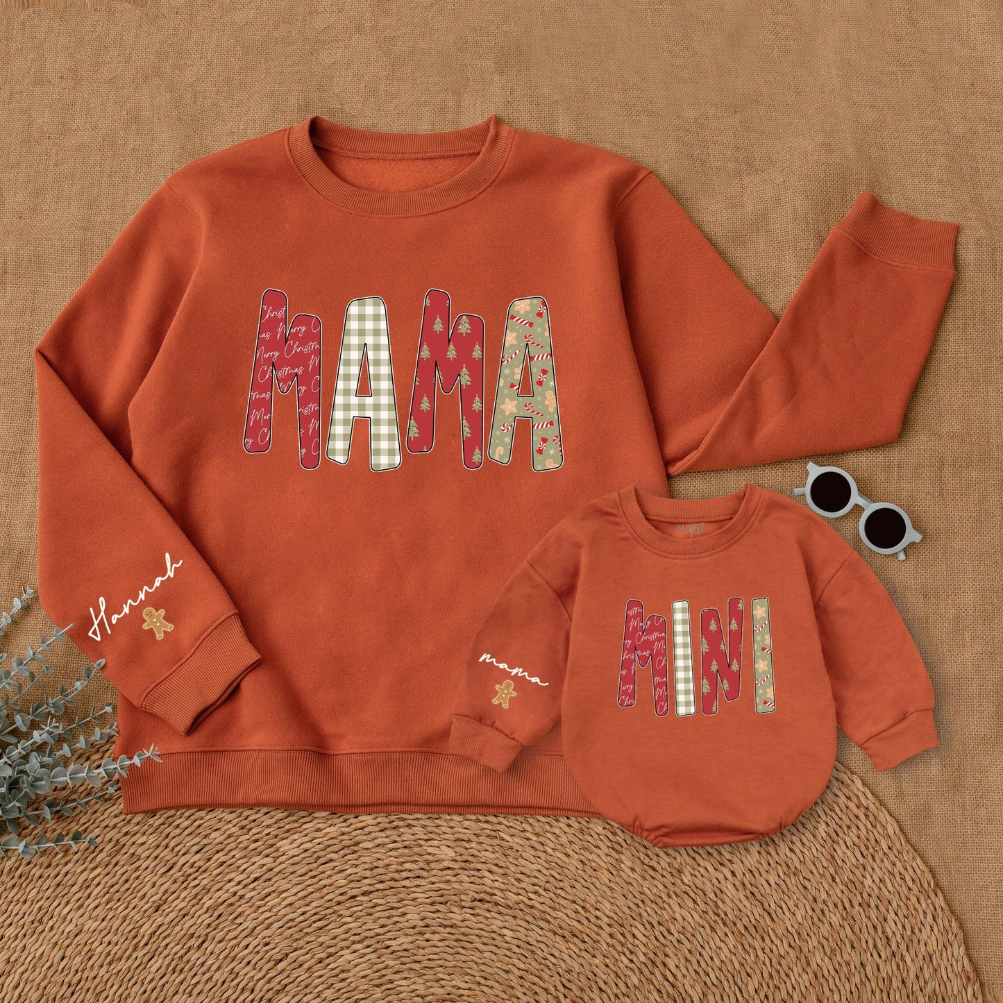 Mommy & Me Retro Christmas Sweatshirts: Family Matching Holiday Outfits