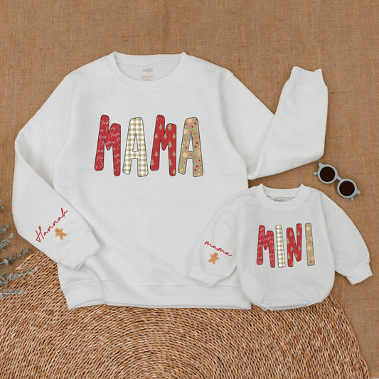 Mommy & Me Retro Christmas Sweatshirts: Family Matching Holiday Outfits