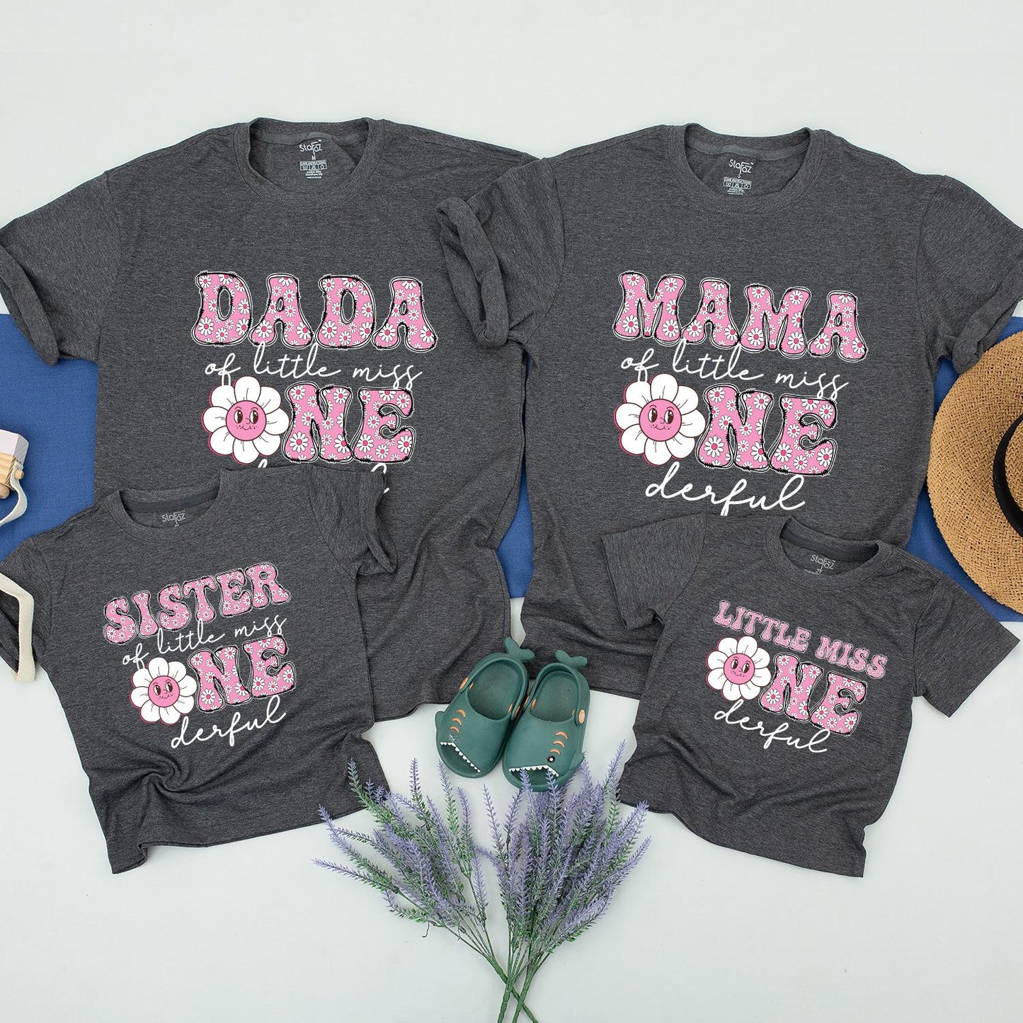 Little Miss ONEderful Birthday Shirts - Family Matching Outfit
