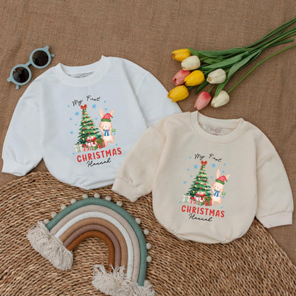First Christmas Baby Bodysuit - Personalized Outfit & Gift Romper  