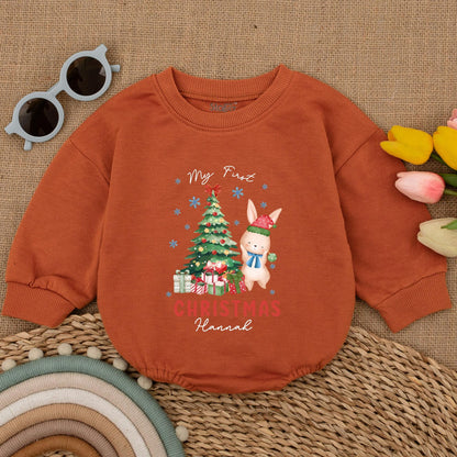 First Christmas Baby Bodysuit - Personalized Outfit & Gift Romper  