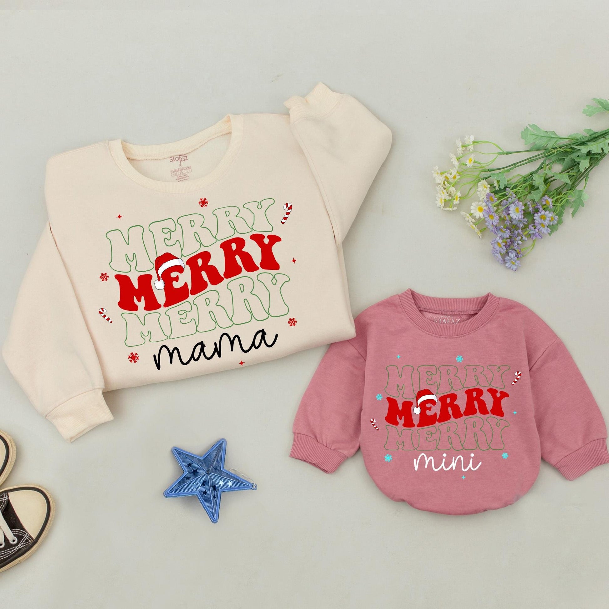 Mommy and Me Christmas Sweater Set, Matching Family Outfits