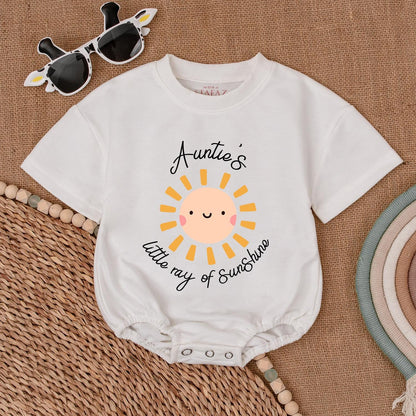 Auntie's Sunshine Baby Romper - Ideal Baby Shower or Birthday Gift  