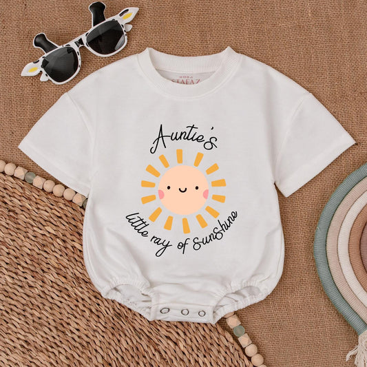 Auntie's Sunshine Baby Romper - Ideal Baby Shower or Birthday Gift  
