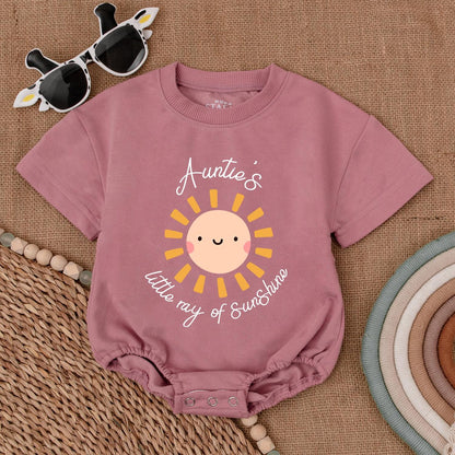 Auntie's Sunshine Baby Romper - Ideal Baby Shower or Birthday Gift  